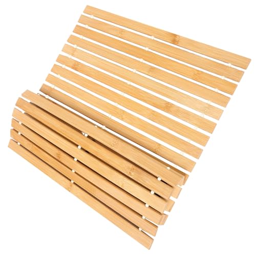 SOLUSTRE Faltbare Bambus badematte rutschfest mit Antirutsch textur Nachhaltige Natur Bambus Duschmatte für Sauna Bad Wc Vorleger Leicht zu Reinigen und Tragbar SOLUSTRE Faltbare Bambus badematte rutschfest mit Antirutsch textur Nachhaltige Natur Bambus Duschmatte für Sauna Bad Wc Vorleger Leicht zu Reinigen und Tragbar von SOLUSTRE