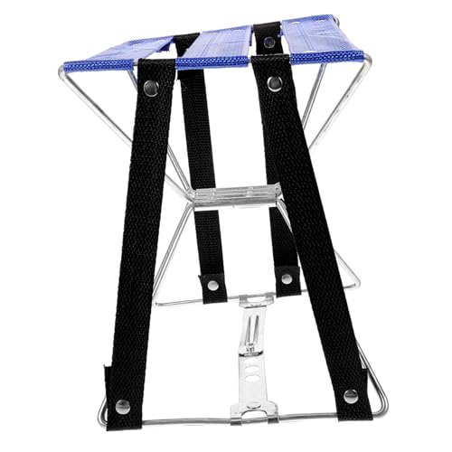 SOLUSTRE Faltbarer Campinghocker Tragbarer Outdoor Klappstuhl Leicht Metallgestell Kompakter Angelhocker Klein für Reisen Wandern Picknick von SOLUSTRE