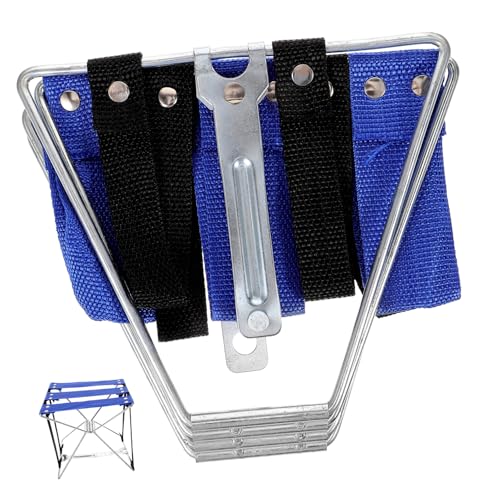 SOLUSTRE Faltbarer Ultraleichter Campinghocker Klappbar Tragbarer Outdoor Klappstuhl mit Stabilem Metallgestell zum Angeln Wandern und Pediküre Kompakter Faltbarer Sitz für Unterwegs Blau SOLUSTRE Faltbarer Ultraleichter Campinghocker Klappbar Tragbarer Outdoor Klappstuhl mit Stabilem Metallgestell zum Angeln Wandern und Pediküre Kompakter Faltbarer Sitz für Unterwegs Blau von SOLUSTRE