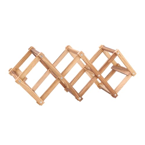 SOLUSTRE Faltbares Weinregal aus Massivem Holz Weinhalter für Wohnzimmer Küchenlagerung Modernes Stabiles Weinregal mit Glatter Oberfläche und Platzsparendem Design in Carbon holzfarbe SOLUSTRE Faltbares Weinregal aus Massivem Holz Weinhalter für Wohnzimmer Küchenlagerung Modernes Stabiles Weinregal mit Glatter Oberfläche und Platzsparendem Design in Carbon holzfarbe von SOLUSTRE