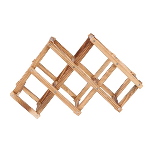 SOLUSTRE Faltbares Weinschrank aus Holz Weinregal mit Geometrischem Design für Küche Wohnzimmer Bar Stilvolle Weinlagerung und Praktische Flaschenaufbewahrung SOLUSTRE Faltbares Weinschrank aus Holz Weinregal mit Geometrischem Design für Küche Wohnzimmer Bar Stilvolle Weinlagerung und Praktische Flaschenaufbewahrung von SOLUSTRE