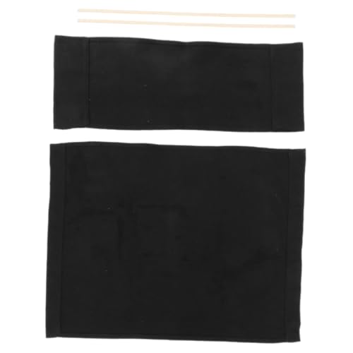 SOLUSTRE Faltstuhl Ersatzsitzbezug mit Holzrahmen Outdoor Klappstuhl Sitzpolster für Camping und Spiele Ergonomisch und Langlebig Schwarz von SOLUSTRE