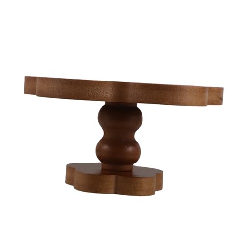 SOLUSTRE Fußgestell Aromatherapie Holztablett Handgefertigtes Schmuck Schlüssel-Organizer Tablett mit Französischem Blumenmuster Vielseitiges Dekoratives Duftschalen Obsttablett von SOLUSTRE