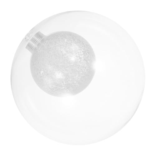 SOLUSTRE Glas Lampenschirm Ersatz Doppelglas Bohnenform Hitzebeständig Transparent Rund Leuchtenschirm für Wohnzimmer Nordic Stil von SOLUSTRE