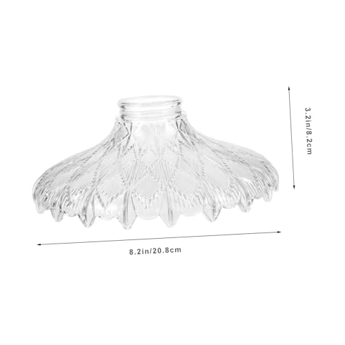 SOLUSTRE Glas Lampenschirm Ersatz für Stehlampe und Deckenleuchte Hochwertiger Transparenter Lampenschirm aus Robustem Glas Rustikaler Stil für Wohnzimmer Schlafzimmer und Hotel für Warme von SOLUSTRE