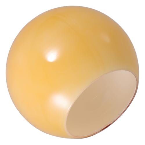 SOLUSTRE Glas Lampenschirm Kugelförmig Milchgelb DIY Lampenzubehör Ersatz Lampenschirm für Wohnzimmer Rustikaler Einfach zu Installierender von SOLUSTRE