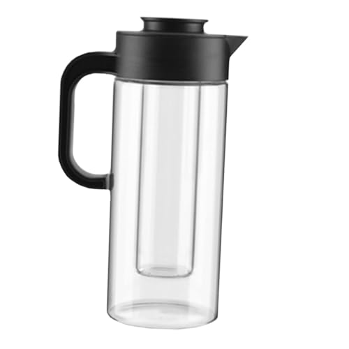 SOLUSTRE Glaskaraffe aus Hitzebeständigem Glas Transparenter Wasserkrug mit Ergonomischem Griff Auslaufsicherer Ausguss Großer Nordic Style Kaltwasserbehälter für Tee Saft und Kaffee SOLUSTRE Glaskaraffe aus Hitzebeständigem Glas Transparenter Wasserkrug mit Ergonomischem Griff Auslaufsicherer Ausguss Großer Nordic Style Kaltwasserbehälter für Tee Saft und Kaffee von SOLUSTRE