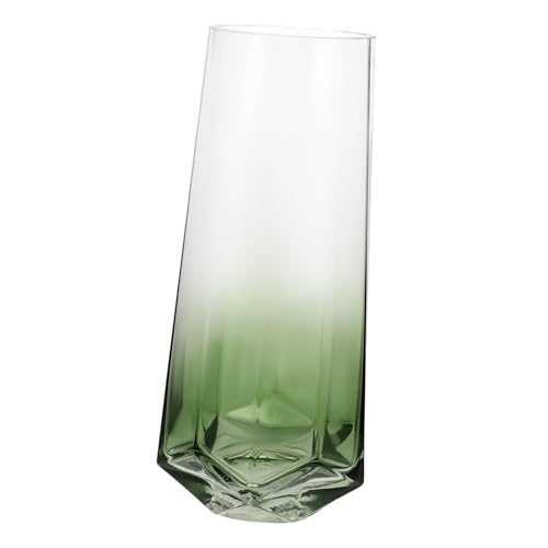 SOLUSTRE Gradient Glasvase Tischdeko Dekorativer Blumenhalter für Wohnzimmer Eleganter Desktop Blumentopf Modernes Design für Frische Blumenarrangements und Festliche Anlässe von SOLUSTRE