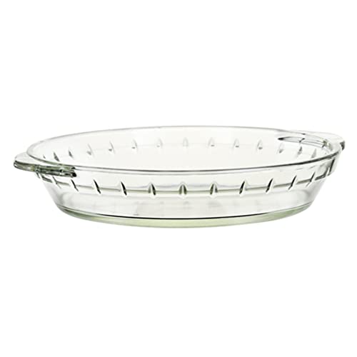 SOLUSTRE Glas Ofengericht - Torte- Platte mit Griff- Rundkuchen- Teller- Non- Stick- Lebensmittel Die Tablett- Mikrowellenherd- Backpfanne für Kürbis- Pie- Quiche 9Inch von SOLUSTRE