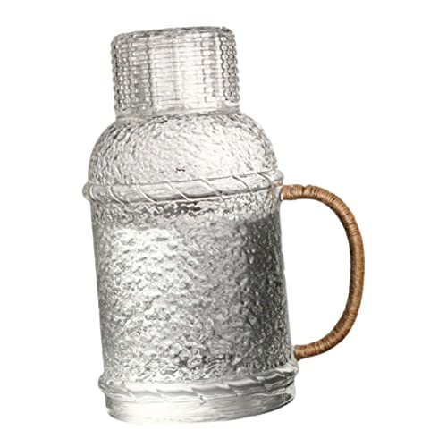 SOLUSTRE Große Glaskaraffe mit Deckel Hitzebeständiger Wasserkessel Transparenter Getränkespender für Zuhause Robustes Vielseitiger Wasserbehälter für Partys und Alltag von SOLUSTRE