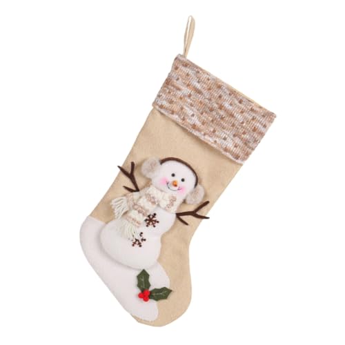 SOLUSTRE Großer Weihnachtsstrumpf aus Weichem Stoff mit Gestreiftem Bündchen Weihnachtliche Hängedeko für Kamin und Weihnachtsbaum Geräumiger Nikolaussocken zum Befüllen Festliche Holiday SOLUSTRE Großer Weihnachtsstrumpf aus Weichem Stoff mit Gestreiftem Bündchen Weihnachtliche Hängedeko für Kamin und Weihnachtsbaum Geräumiger Nikolaussocken zum Befüllen Festliche Holiday von SOLUSTRE