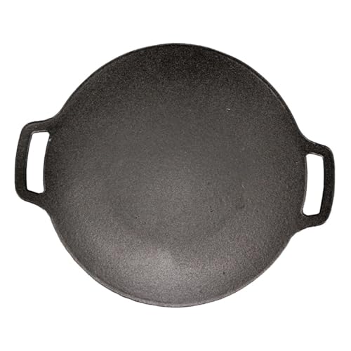 SOLUSTRE Gusseiserne Grillpfanne mit Griff Kompakt und Robust Gleichmäßige Wärmeverteilung für Perfektes Grillen von Fleisch Gemüse Fisch und Pizza für Camping und Gasgrill SOLUSTRE Gusseiserne Grillpfanne mit Griff Kompakt und Robust Gleichmäßige Wärmeverteilung für Perfektes Grillen von Fleisch Gemüse Fisch und Pizza für Camping und Gasgrill von SOLUSTRE