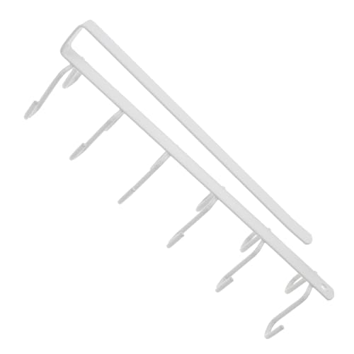 SOLUSTRE Hängende Tassenhalterung aus Robustem Wandhalter für Tassen Dem Regal Bohrfrei Design Weiß für Küche Aufbewahrung von Bechern SOLUSTRE Hängende Tassenhalterung aus Robustem Wandhalter für Tassen Dem Regal Bohrfrei Design Weiß für Küche Aufbewahrung von Bechern von SOLUSTRE