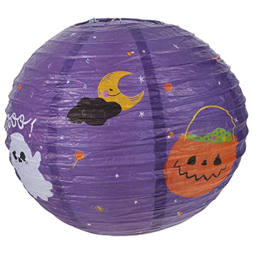 SOLUSTRE Halloween Papierlaterne Rund Geist Party Deko für Innen und Außen Einfach Hängbar LED Kerzen Kompatibel für Halloween Feier Balkon Wohnzimmer Garten Büro SOLUSTRE Halloween Papierlaterne Rund Geist Party Deko für Innen und Außen Einfach Hängbar LED Kerzen Kompatibel für Halloween Feier Balkon Wohnzimmer Garten Büro von SOLUSTRE