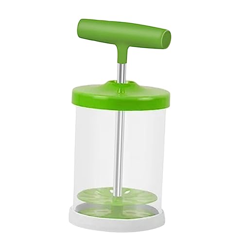 SOLUSTRE Handbetriebener Milchaufschäumer Einfache Manuelle Bedienung Praktischer Eierbeater für Cremigen Milchschaum für Latte und Cappuccino Grünes Design mit Hochwertigem Material von SOLUSTRE