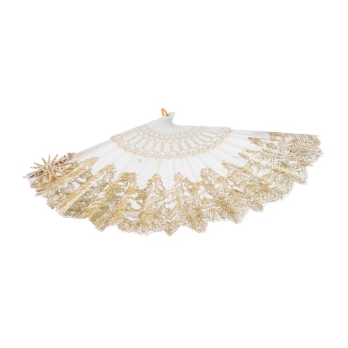 SOLUSTRE Handfächer Spitze Faltfächer Damen Vintage Handheld Klappbar Kühlend Hochzeit Teeparty Brautfächer Cosplay Zubehör von SOLUSTRE