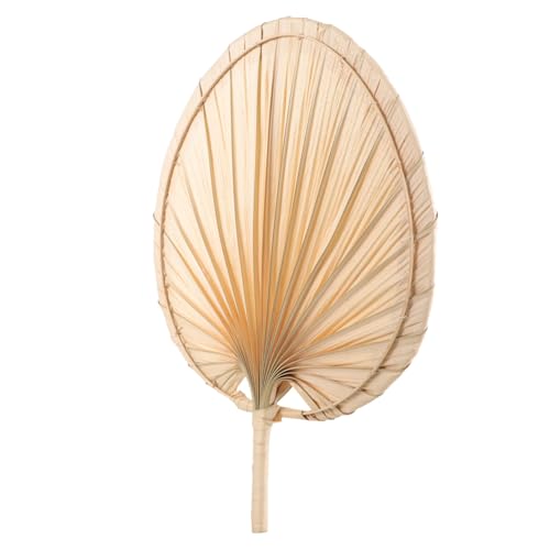 SOLUSTRE Handgefertigter Chinesischer Sommerfächer aus Palmblättern Tragbarer Natürlicher Handventilator im Vintage Stil Rustikale Hochzeit Deko Handgewebter Fächer für Kühle Momente von SOLUSTRE