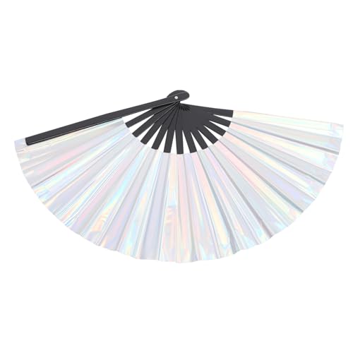 SOLUSTRE Handheld Fächer Großfaltbarer Chinesischer Fan für Festivals Tanz und Dekoration Langlebiger Tragbarer Handventilator mit Multifunktionalem Design für Musikfestivals und Feiern von SOLUSTRE
