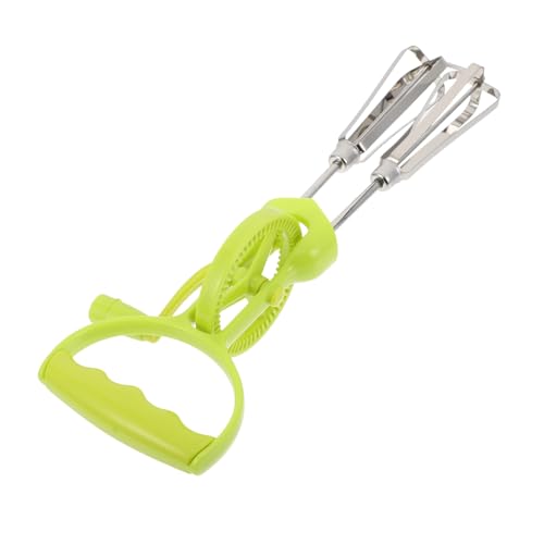 SOLUSTRE Handkurbel Eierschläger aus Ergonomischer Manueller Schneebesen Handmixer für Backen und Kochen Leichter und Sicherer Eierrührer Grün von SOLUSTRE
