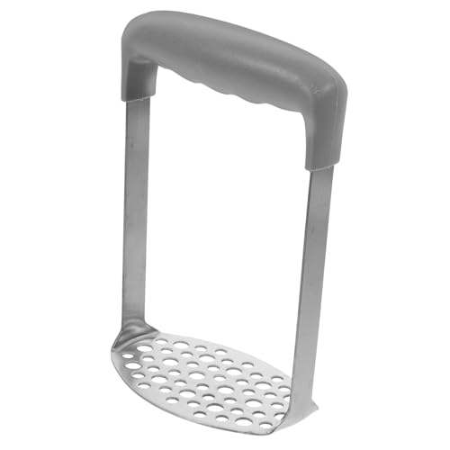 SOLUSTRE Handlicher Kartoffelstampfer aus Edelstahl Manuelle Kartoffelpresse mit Robustem Design Langlebig und Einfach zu Bedienen für Kartoffelpüree und Gemüsepüree Farbe Zufällige Farbe von SOLUSTRE