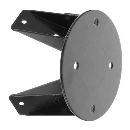 SOLUSTRE Hardware -Chassis Unterstützung Pergola-Klammern Stuhlfußhalterung Deck Stuhlbasis Veranda unterstützt Zaunhalterung Posthalter Pfostenklammern Postanker Säulenbasis Stahl Schwarz von SOLUSTRE