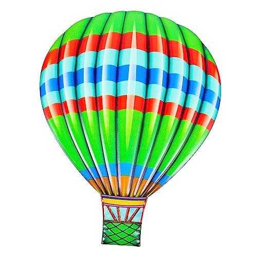 SOLUSTRE Heißluftballon Wanddeko aus Hängende Skulptur für Garten und Wohnzimmer Farbenfrohes Wandornament Metallische Dekoration für Kinderzimmer und Balkon SOLUSTRE Heißluftballon Wanddeko aus Hängende Skulptur für Garten und Wohnzimmer Farbenfrohes Wandornament Metallische Dekoration für Kinderzimmer und Balkon von SOLUSTRE