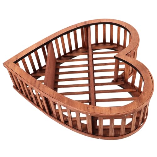 SOLUSTRE Wandmontiertes Holzregal Herzform Dekorativer Holzablage Für Schlafzimmer Und Multifunktional Und Platzsparend Für Stilvolle Wohnakzente von SOLUSTRE
