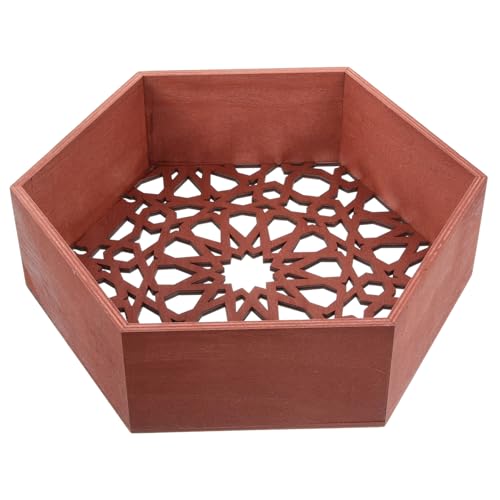 SOLUSTRE Hexagon Holz Wandregal Nordic Style Schwebendes Aufbewahrungsregal für Wohnzimmer Schlafzimmer Küche Sechseckiger Wandhalter zur Dekoration und Vielseitigen Aufbewahrung Kleiner von SOLUSTRE