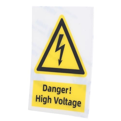 SOLUSTRE Hochspannung Warnaufkleber mit Starkem Kleber Elektrische Gefahren Warnschild Sicherheitskennzeichnung Sichtbar für Industrie und Geräte von SOLUSTRE