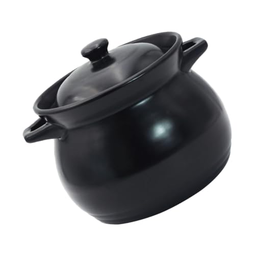 SOLUSTRE Keramiktopf Für Suppen Und Aufläufe Hochtemperaturbeständig Schwarz Geeignet Für Kochutensilien Gasherde Und Backöfen Spülmaschinenfest SOLUSTRE Keramiktopf Für Suppen Und Aufläufe Hochtemperaturbeständig Schwarz Geeignet Für Kochutensilien Gasherde Und Backöfen Spülmaschinenfest von SOLUSTRE