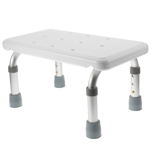 SOLUSTRE Höhenverstellbarer Duschhocker aus Aluminiumlegierung Rutschfester PE Sitz Stabiler Badhocker mit Korrosionsbeständigem Metallrahmen Sicherer Sitz für Erwachsene Zufällige Farbe SOLUSTRE Höhenverstellbarer Duschhocker aus Aluminiumlegierung Rutschfester PE Sitz Stabiler Badhocker mit Korrosionsbeständigem Metallrahmen Sicherer Sitz für Erwachsene Zufällige Farbe von SOLUSTRE