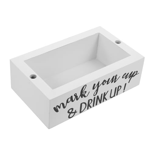 SOLUSTRE Holz Becherhalter mit Stiftehalter Großer Kapazität Partybecher Organizer Leicht zu Reinigen Tragbar für Bar Hochzeit Küchenschrank für Festliche Anlässe von SOLUSTRE