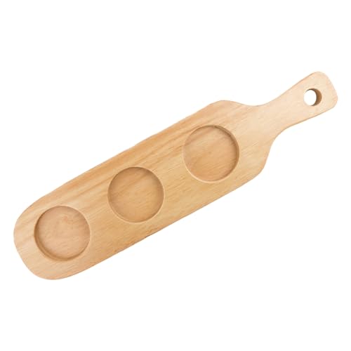 SOLUSTRE Holz Cup Holder mit Griff Dreifach Getränkehalter und Untersetzer Stilvolles Serviertablett mit Glatter Oberfläche Praktisch für Zuhause und Büro Leicht zu Reinigen und SOLUSTRE Holz Cup Holder mit Griff Dreifach Getränkehalter und Untersetzer Stilvolles Serviertablett mit Glatter Oberfläche Praktisch für Zuhause und Büro Leicht zu Reinigen und von SOLUSTRE