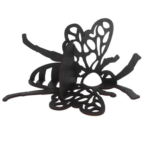 SOLUSTRE Holz Eckregal Bienenform Schweberegal Wandmontage Rustikales Kristalldisplay Wandregal Schlafzimmer Büro Küche Wohnzimmer von SOLUSTRE