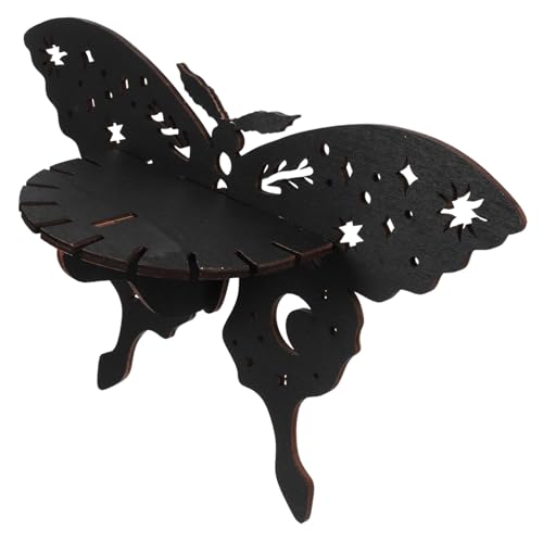 SOLUSTRE Holz Wandregal Moth Form Kristall Display Regal für Edelstein und Ätherische Öle Dekorativ und Praktisch für Zuhause und Schlafzimmer SOLUSTRE Holz Wandregal Moth Form Kristall Display Regal für Edelstein und Ätherische Öle Dekorativ und Praktisch für Zuhause und Schlafzimmer von SOLUSTRE