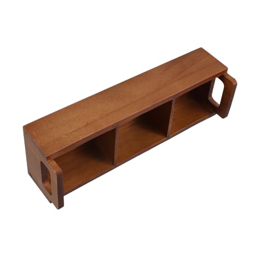 SOLUSTRE Holz-teebeutel-aufbewahrungsbox mit Tragegriff Multifunktionaler Organizer für Tee Kaffee Zucker mit Unterteilten Fächern Tragbar für Küche Schrank Büro und Reise von SOLUSTRE