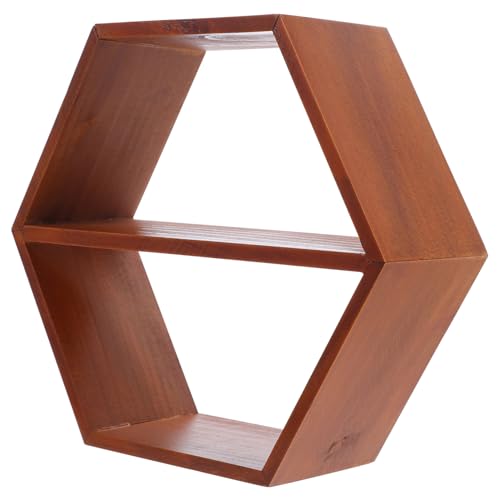 SOLUSTRE Holz-wandregal Sechseckig Kleines Wandmontage-Storage Rack Multifunktionales Aufbewahrungsregal für Schlafzimmer Wohnzimmer und Büro Dekoratives Wandboard aus Sicherem Naturholz SOLUSTRE Holz-wandregal Sechseckig Kleines Wandmontage-Storage Rack Multifunktionales Aufbewahrungsregal für Schlafzimmer Wohnzimmer und Büro Dekoratives Wandboard aus Sicherem Naturholz von SOLUSTRE