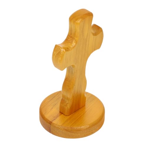 SOLUSTRE Holzkreuz Zum Basteln Kleines Holzkreuz Holzkreuzdekor Kreuzornament Kreuzförmiges Dekor Holzhandwerk Für Wohnzimmer Schlafzimmer Esszimmer von SOLUSTRE