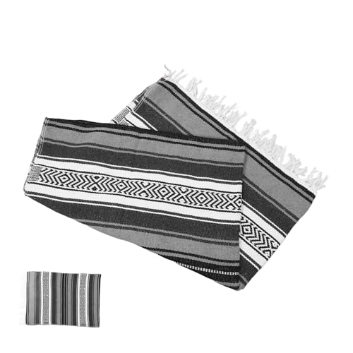 SOLUSTRE Jacquard Yogamatte Schlafzimmer Sofa Auflage couchauflage Sofa Cushion Yoga mat Größe Überwurfdecke für die Couch Decken gewebte Decke Leicht Blended Cape mexikanische Decke Grey SOLUSTRE Jacquard Yogamatte Schlafzimmer Sofa Auflage couchauflage Sofa Cushion Yoga mat Größe Überwurfdecke für die Couch Decken gewebte Decke Leicht Blended Cape mexikanische Decke Grey von SOLUSTRE