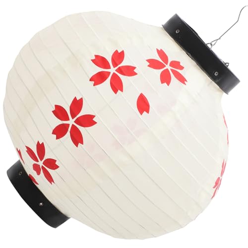 SOLUSTRE Japanische Laterne aus Stoff Faltbare Kirschblüten Laterne Dekorative Hängelampe für Innen und Außendekoration für Partys und Festlichkeiten von SOLUSTRE