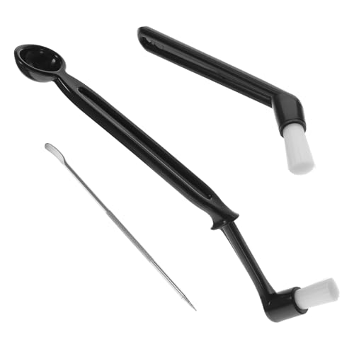 SOLUSTRE Kaffeemaschinen Reinigungsbürste Set Teilig Kleine Dichte Borsten Bürste mit Ergonomischem Griff für Kaffeevollautomat Siebträger Espressomaschine und Tastatur von SOLUSTRE