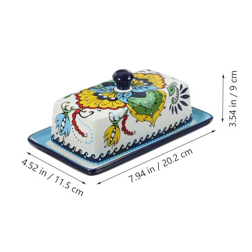 SOLUSTRE Keramik Butterdose mit Deckel Boho Stil Butterbehälter für Frische Butter und Dessertservierteller Europäischer Look Bpa frei Küchenaufbewahrung Geschenkidee SOLUSTRE Keramik Butterdose mit Deckel Boho Stil Butterbehälter für Frische Butter und Dessertservierteller Europäischer Look Bpa frei Küchenaufbewahrung Geschenkidee von SOLUSTRE