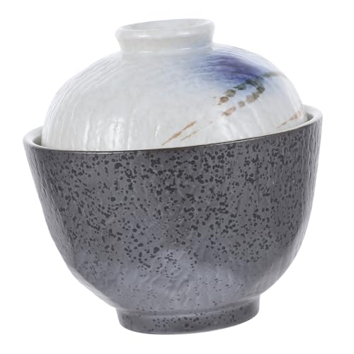 SOLUSTRE Keramik Schüssel mit Deckel Japanischer Stil Stabile Steintopf Schmorpfanne Wärmespeichernd Vielseitig für Suppen Eintöpfe und Desserts Geeignet SOLUSTRE Keramik Schüssel mit Deckel Japanischer Stil Stabile Steintopf Schmorpfanne Wärmespeichernd Vielseitig für Suppen Eintöpfe und Desserts Geeignet von SOLUSTRE