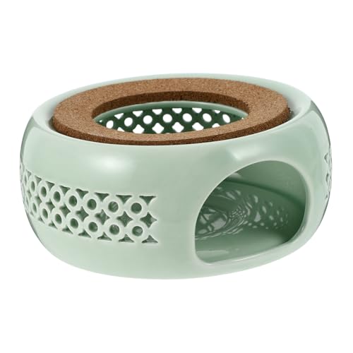 SOLUSTRE Keramik Teekannen wärmer Retro Design Hitzebeständig Stövchen für und Teelicht Eleganter Haushalts teewärmer in Langlebiges Premium keramikmaterial von SOLUSTRE