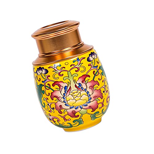 SOLUSTRE Keramik Vorratsdose Gelb mit Aluminium Deckel Aromadicht Teedose Aufbewahrung für Tee Gewürze Küchen Dekoration Staubdicht und Handgefertigt SOLUSTRE Keramik Vorratsdose Gelb mit Aluminium Deckel Aromadicht Teedose Aufbewahrung für Tee Gewürze Küchen Dekoration Staubdicht und Handgefertigt von SOLUSTRE
