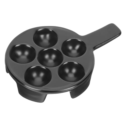 SOLUSTRE Keramik Backform Escargotplatte mit Fuß Runde Form für Schalentiere Spülmaschinenfest für Restaurants und Zuhause von SOLUSTRE