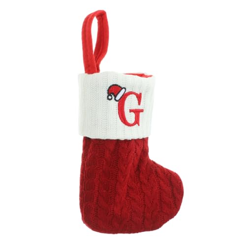 SOLUSTRE Klassischer Gestrickter Weihnachtsstrumpf in Rot mit Buchstaben Weiche Textur Langlebig und Farbecht Festliche Weihnachtsbaum Deko Weihnachtsdeko zum Aufhängen an Tür oder Fenster SOLUSTRE Klassischer Gestrickter Weihnachtsstrumpf in Rot mit Buchstaben Weiche Textur Langlebig und Farbecht Festliche Weihnachtsbaum Deko Weihnachtsdeko zum Aufhängen an Tür oder Fenster von SOLUSTRE
