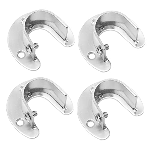SOLUSTRE Kleiderstangenhalter aus Rostfreiem Teiliges mit Schrauben Stabile Halterung für Schrankstangen Einfache Montage rutschfeste Kleiderstangenbefestigung für Garderoben und von SOLUSTRE