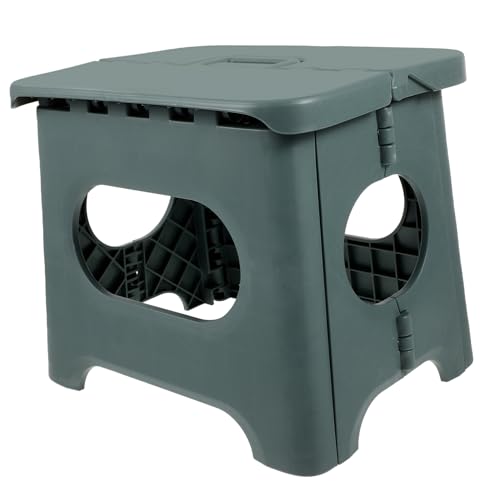 SOLUSTRE Kleiner Faltbarer Hocker Klapphocker Für Badezimmer Tragbarer Klapptaboret Aus Pp Material Leicht Und Robust Für Zuhause Oder Reisen (grün) von SOLUSTRE