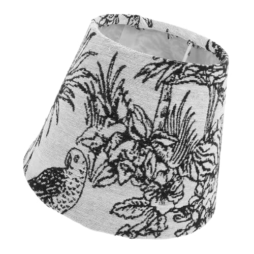 SOLUSTRE Kleiner Lampenschirm Tropical Rainforest Stickerei Stoff Lampenabdeckung Ersatz Für Tischlampe Stehlampe Boho Rustikal Wohnzimmer von SOLUSTRE